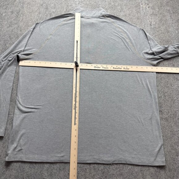 Free Fly 1/4 Zip Pullover Men 3XL Gray Performance Bamboo Long Sleeve - Picture 11 of 16